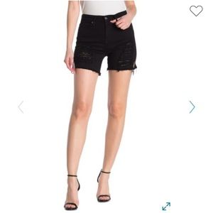 Good American ripped high waisted shorts